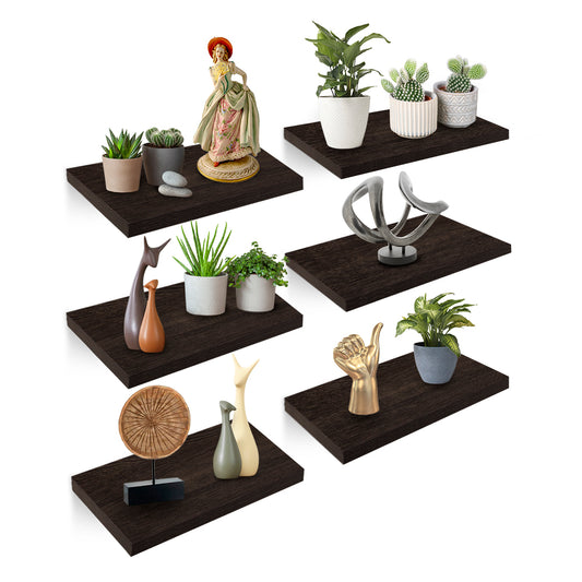 Repisas Flotantes de Madera 6 Piezas de 30x15 cm Redlemon Technology México