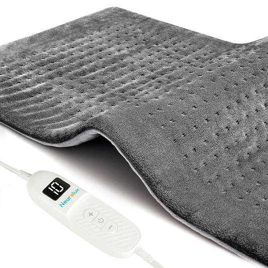 NEUROLUX Compresa Caliente Eléctrica Extra Grande de Microfibra 10 Temperaturas