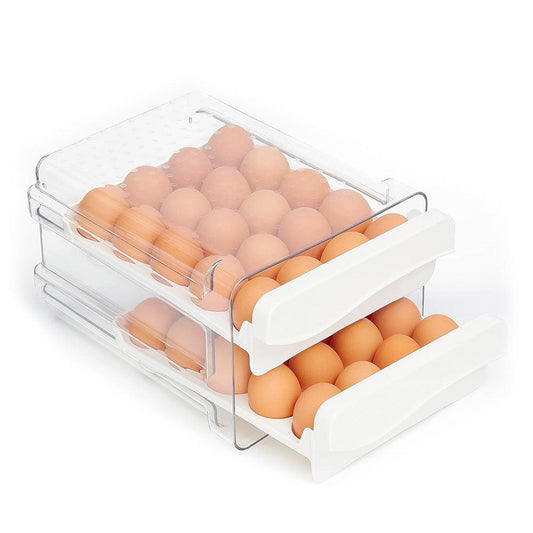 Organizador de 40 Huevos para Refrigerador y Cocina de Acrílico - Redlemon