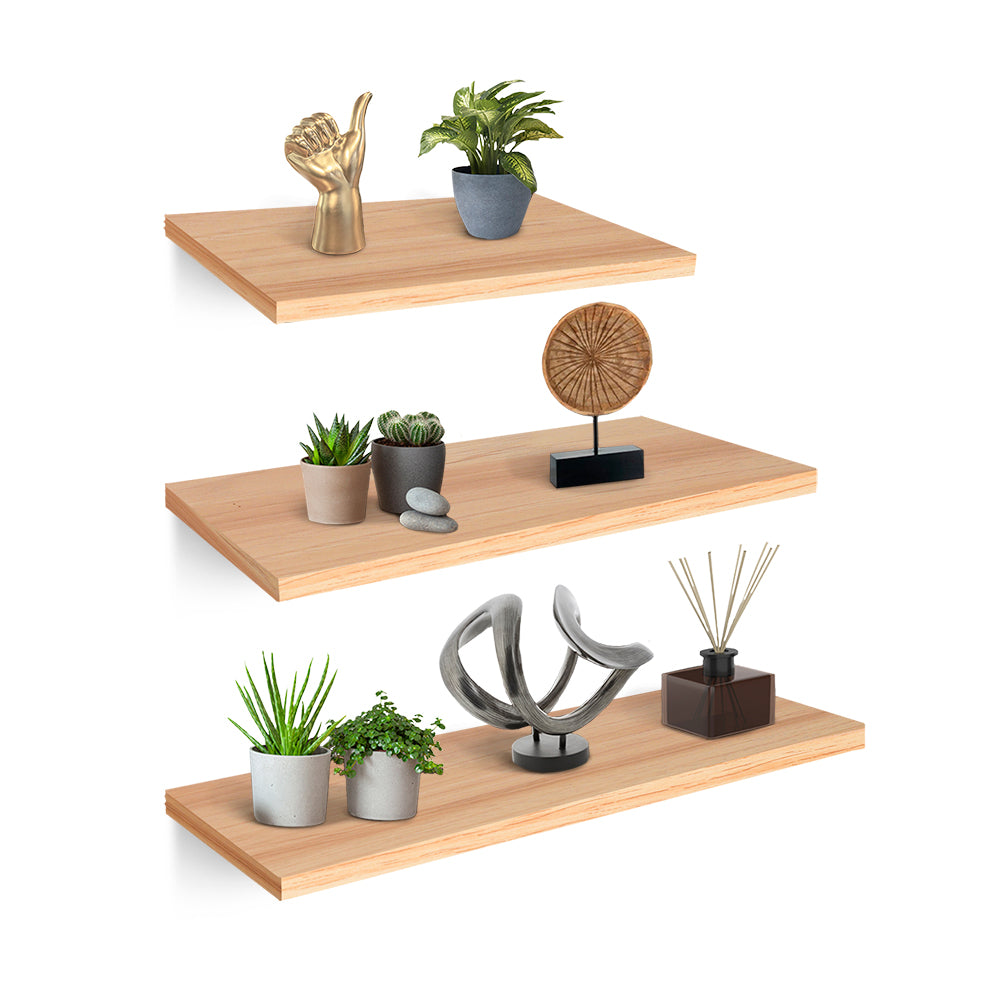 Repisas Flotantes Madera 3 Pz 30x15, 40x15 y 50x15 cm Redlemon Technology México