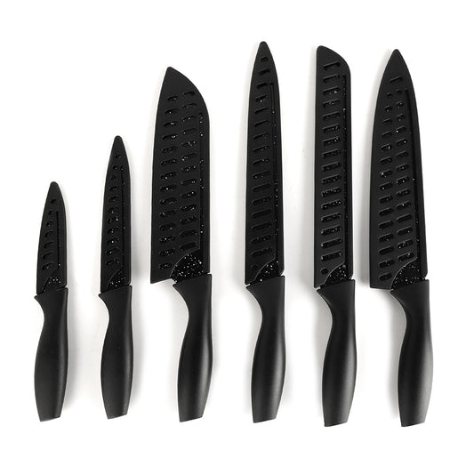 Cuchillos de Cocina de Acero Inoxidable con Funda 6 Piezas