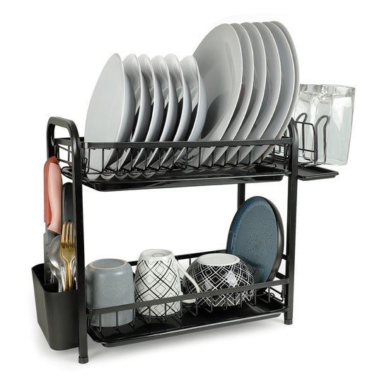 Escurridor de Trastes Premium de Acero Inoxidable 2 Niveles