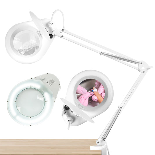 Lupa con Luz LED 5x para Escritorio con Brazo Articulado