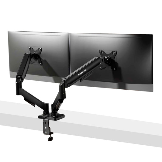 Soporte Hidráulico para 2 Monitores de Hasta 27” Ajustable