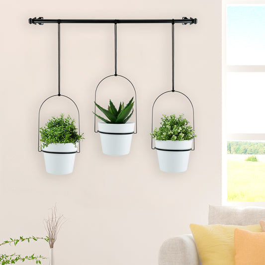 Macetas Colgantes Decorativas con Soporte Metálico para Colgar