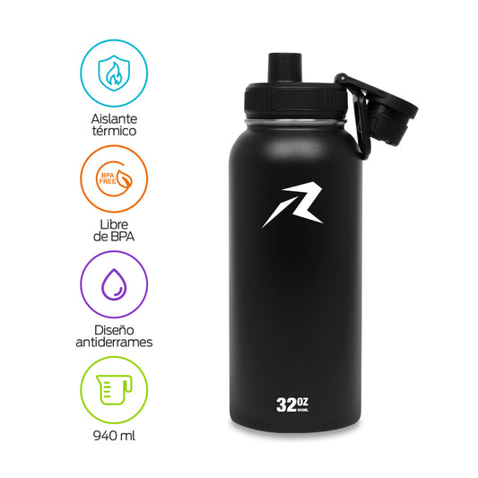 Termo de Acero Inoxidable con Aislamiento Térmico para Agua Fría o Caliente Capacidad 940 ml (32 Oz)
