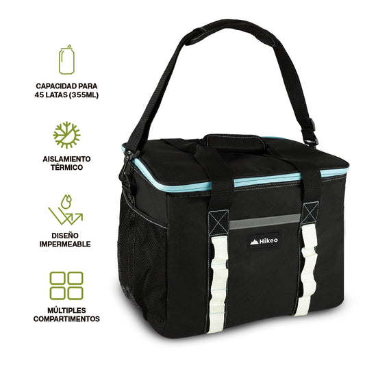 Hielera Térmica Aislada para 45 Latas (30 Litros) con Correa para Transportar