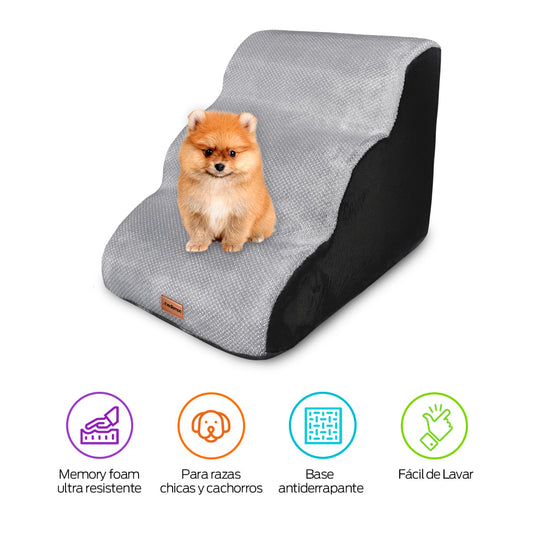 Escalera para Perro de Memory Foam 40 cm de Altura y Base Antideslizante