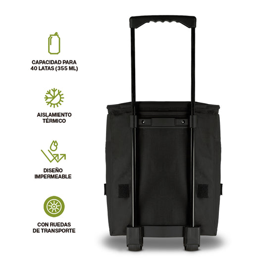Hielera Térmica Aislada con Ruedas para 40 Latas (25 Litros)