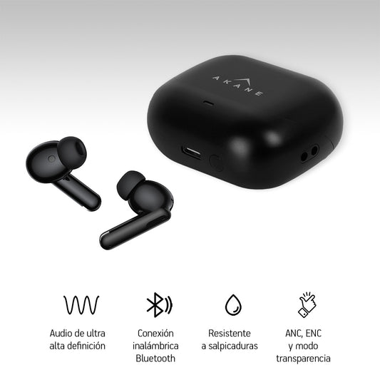 Audífonos Inalámbricos Bluetooth Cancelación de Ruido Activa ANC Ultra HD