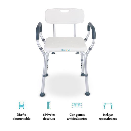 Silla para Regadera, Baño y Ducha para Adulto Mayor, Hasta 150 Kg