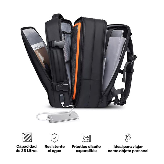 Mochila de Viaje Expandible Ejecutiva para Laptop de Hasta 18” Impermeable