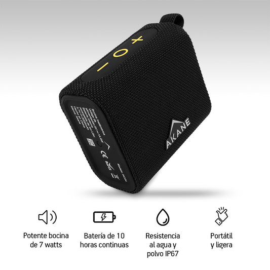 Bocina Bluetooth 5.3 Portátil Ultra Potente 7 W Resistente al Agua IP67