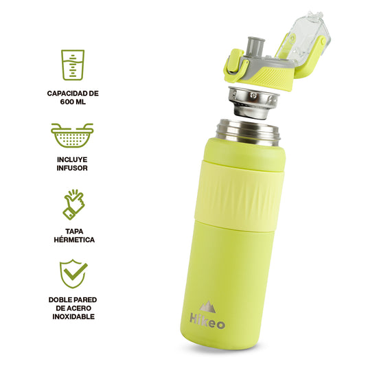 Termos para Agua, Café y Te de Acero Inoxidable Doble Pared (2 Pz/600 ml)