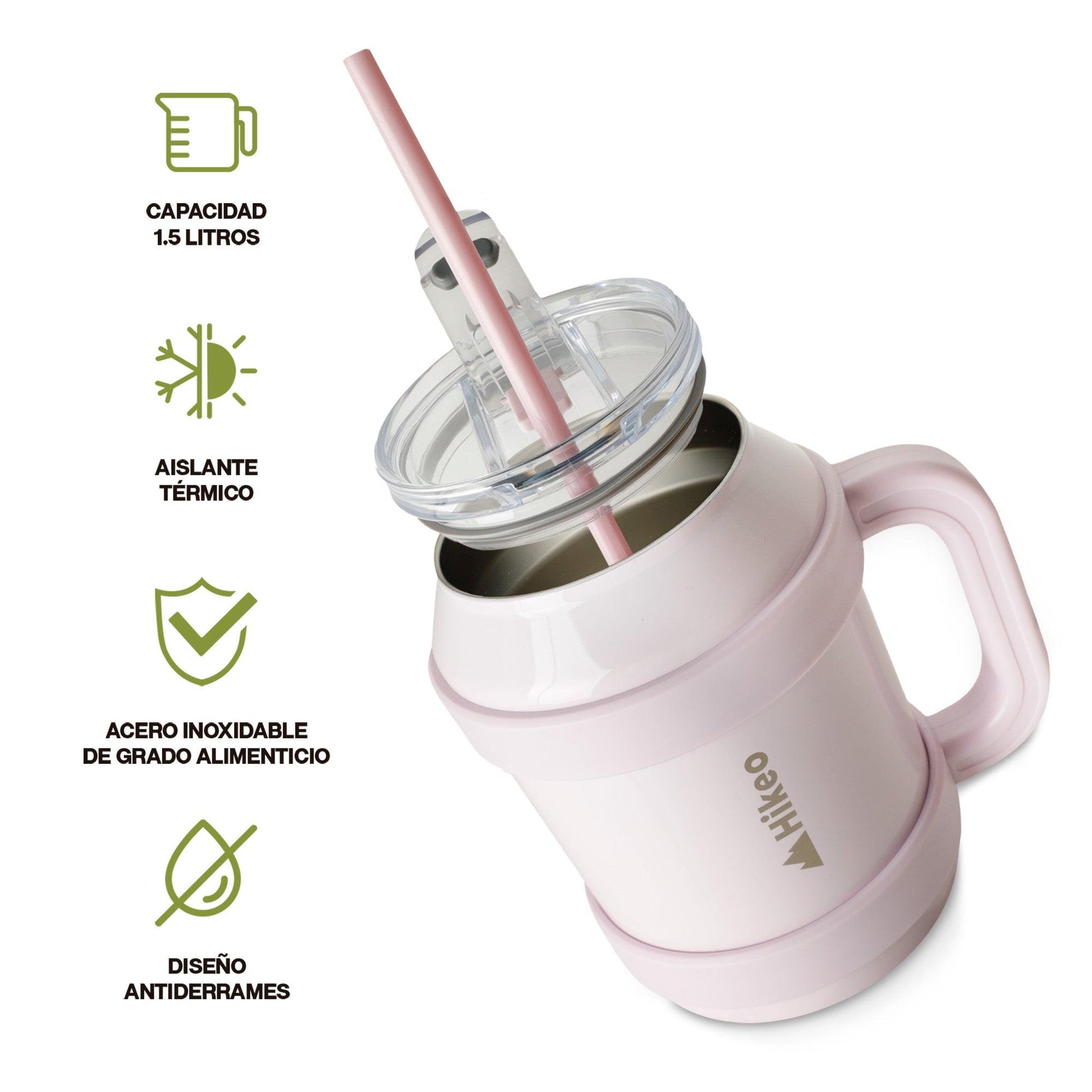 Termo de Acero Inoxidable de Doble Pared Vaso Térmico Extra Grande 1.5L - Redlemon