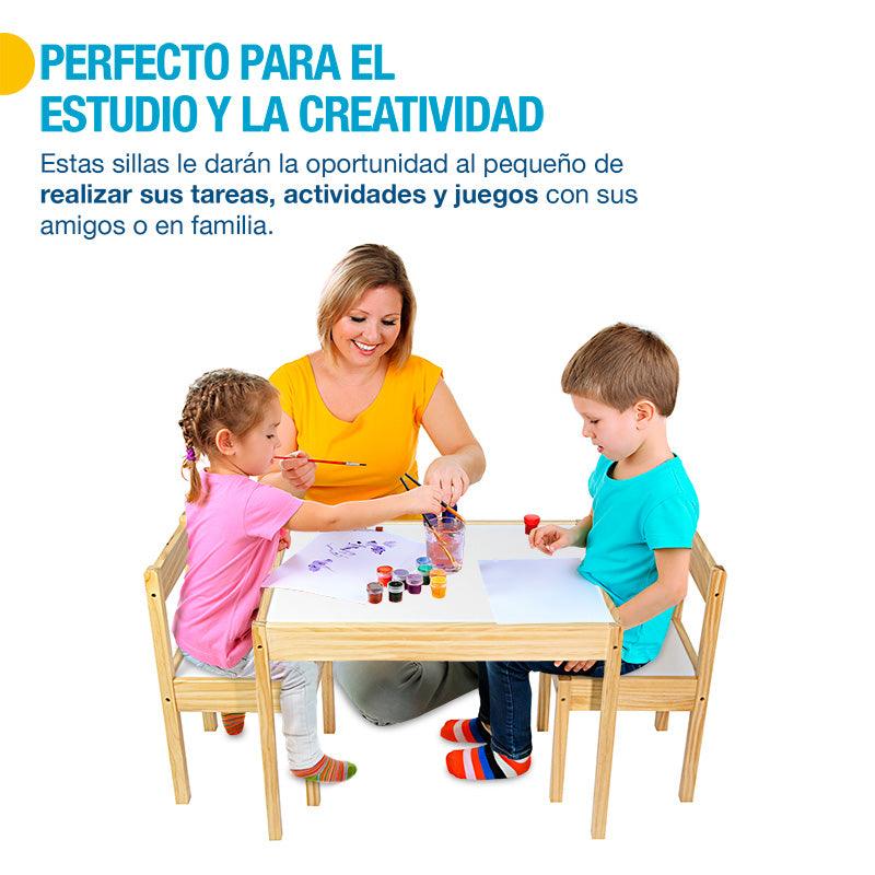 Sillas Montessori para Niños de Madera de Abedul 2 Piezas - Redlemon