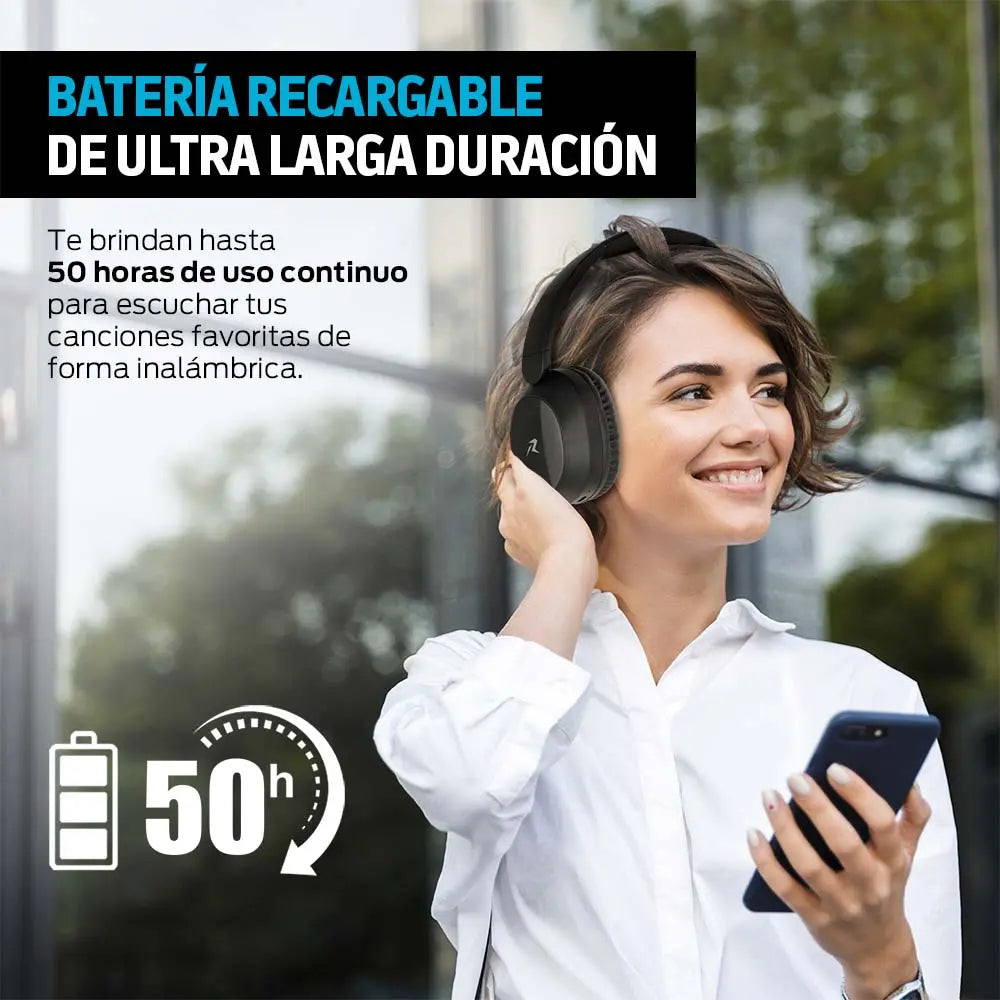 Audífonos Inalámbricos de Diadema BT5.3 Ultra HD 50 Horas de Batería Redlemon Technology México