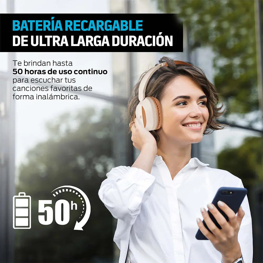 Audífonos Inalámbricos de Diadema BT5.3 Ultra HD 50 Horas de Batería Redlemon Technology México