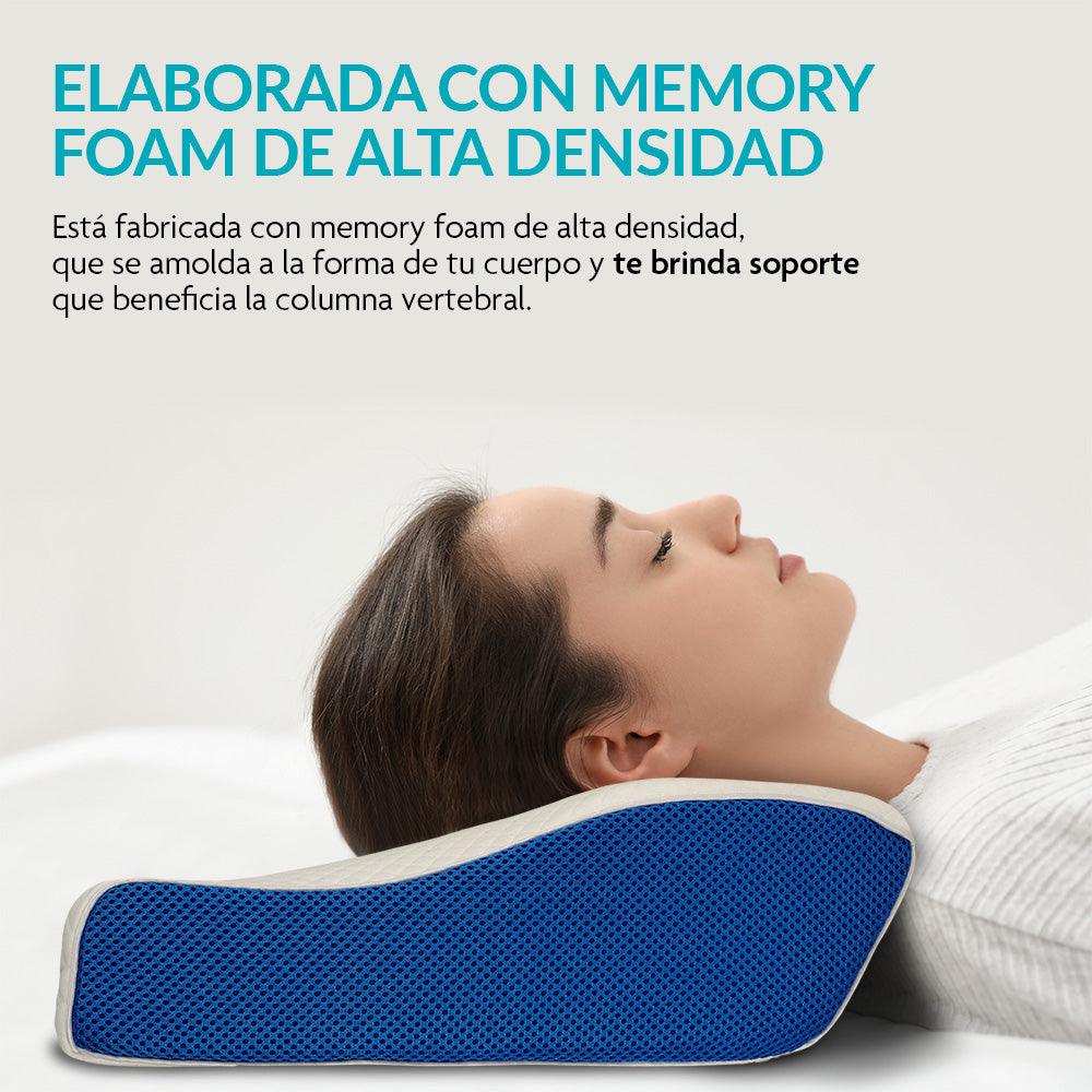 Almohada de Memory Foam Cervical Ortopédica y Ergonómica - Redlemon