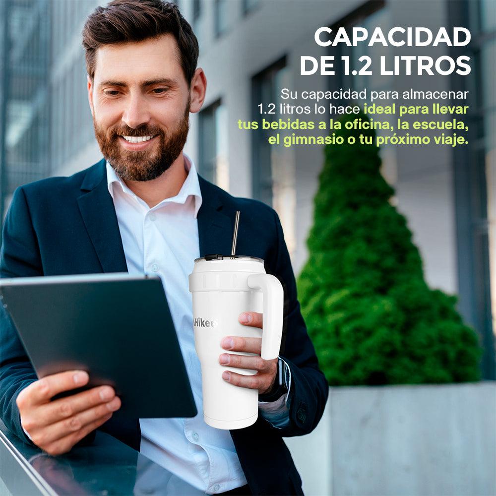 Termo de Acero Inoxidable Doble Pared 2 Vasos Térmicos XL de 1.2 L - Redlemon
