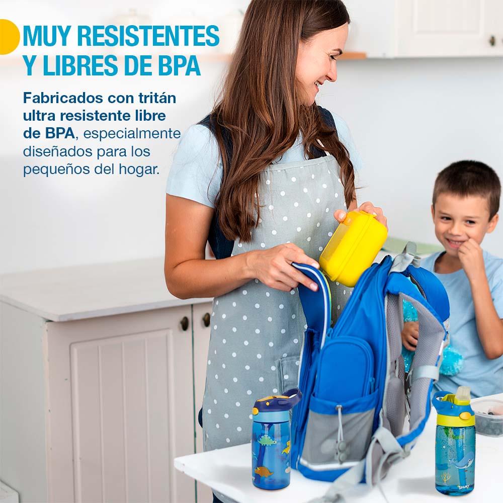 Termos para Agua de Niños de Tritán Ultra Resistente 2 Piezas 500 ml - Redlemon