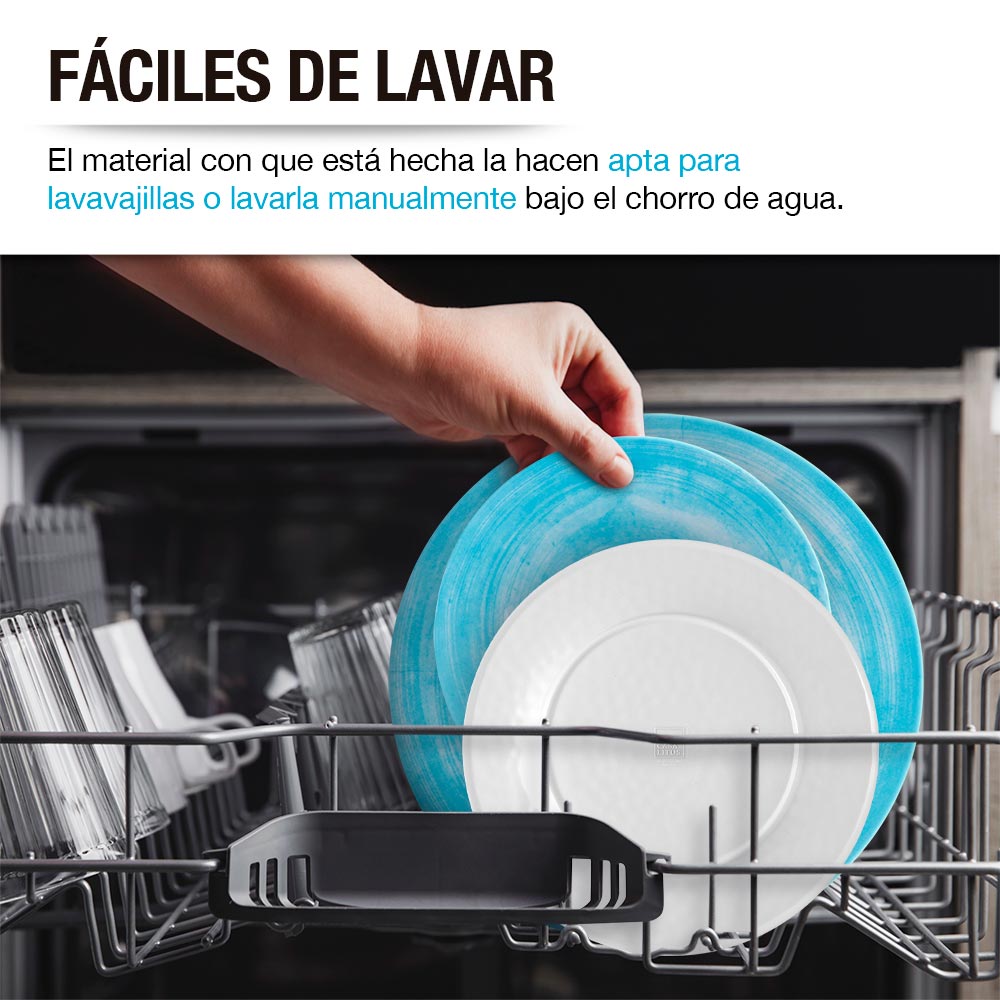 Vajilla de Melamina 12 Piezas Resiste Caídas 4 Personas Casa Litus Redlemon Technology México