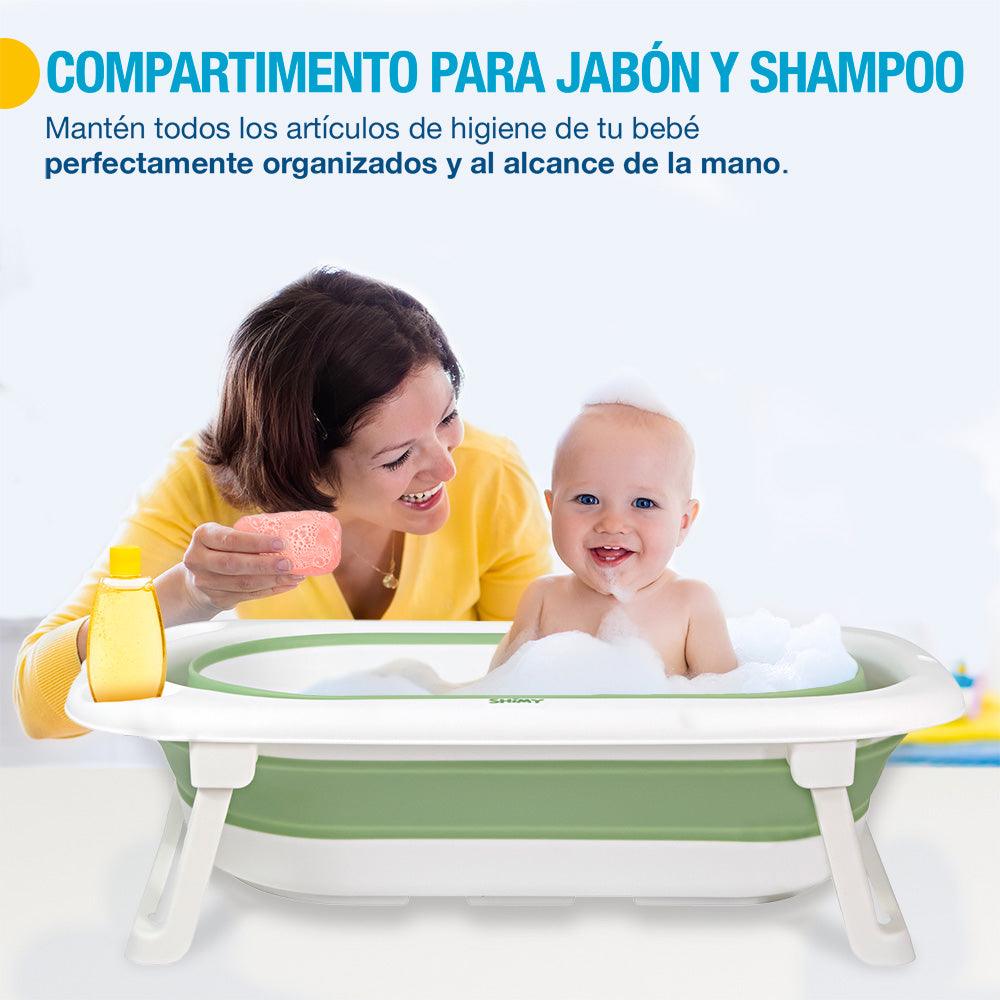 Tina de Baño para Bebé Plegable y Termómetro Integrado - Redlemon