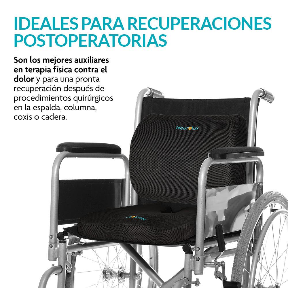 Almohadas de Memory Foam Lumbar y para Coxis Cojín 2 Piezas - Redlemon
