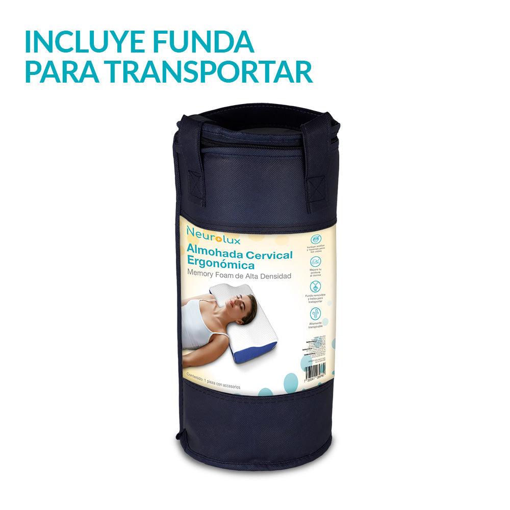 Almohada de Memory Foam Cervical Ortopédica y Ergonómica - Redlemon