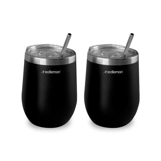 Vaso Térmico para Café y Vino Acero Inoxidable 2 Piezas Redlemon Technology México