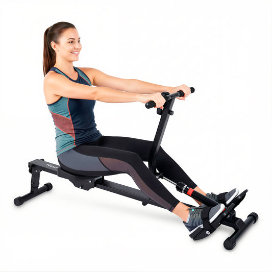 Remadora para Ejercicio de Cuerpo Completo con 12 Niveles de Resistencia y Pantalla LCD