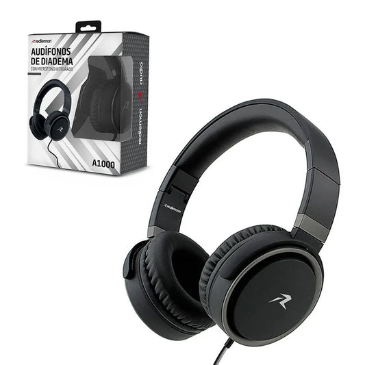 Audífonos Tipo Diadema Sonido HD Plegables Aux. 3.5mm - Redlemon