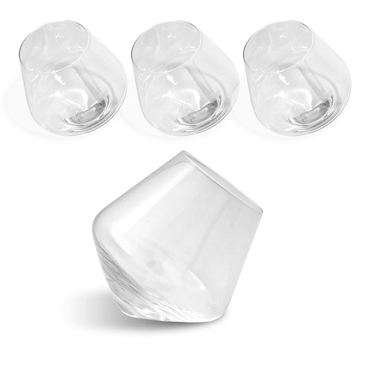 Vasos de Vidrio para Whisky Inclinados 4 Pz (325 ml) Redlemon Technology México