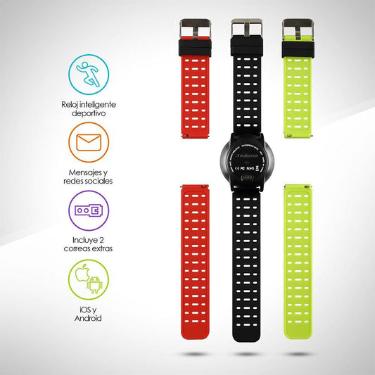 Smartwatch Reloj Inteligente Resistente al Agua Mod. W90 - Redlemon