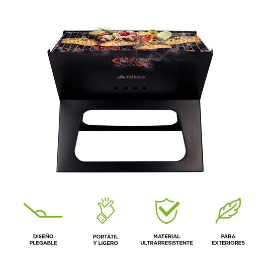 Asador de Carbón Portátil Plegable para Carne Asada Parrillada - Redlemon