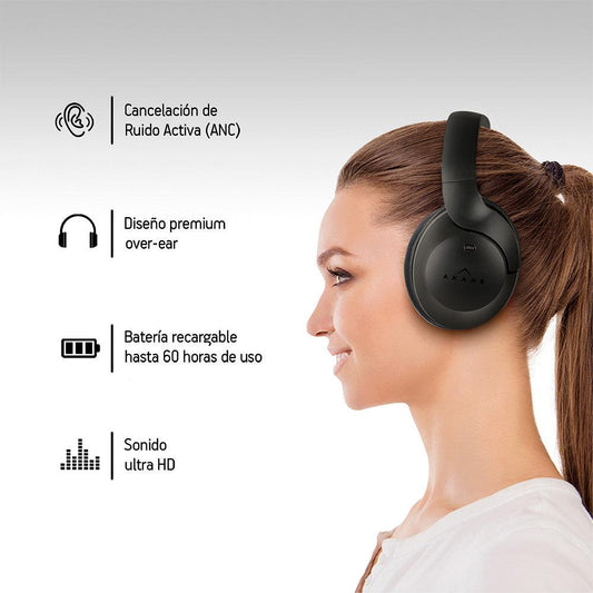 Audífonos Inalámbricos Bluetooth Cancelación de Ruido Activa (ANC) Akane AK3000