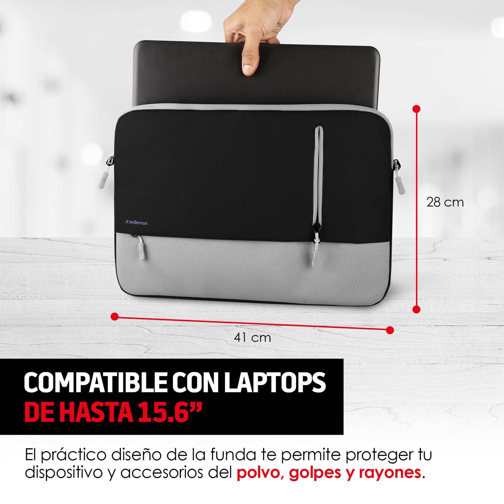 Funda para Laptop Acolchada de Hasta 15.6” Pulgadas - Redlemon