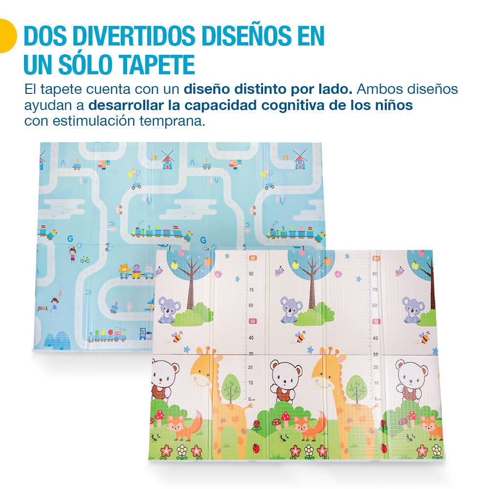 Tapete de Juego Plegable Doble Vista XL para Niño y Bebé 150x200 cm Shimy - Redlemon