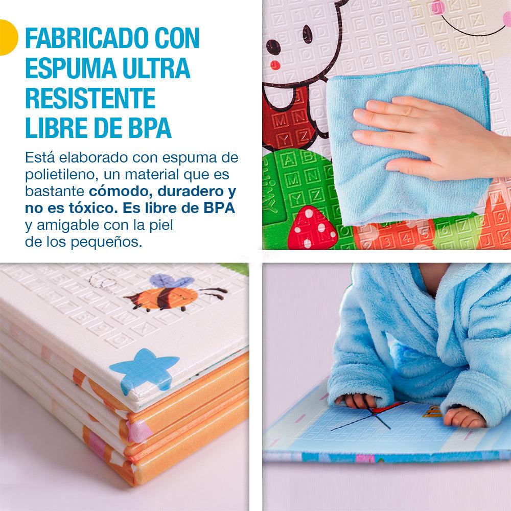 Tapete de Juego Plegable Doble Vista XL para Niño y Bebé 150x200 cm Shimy - Redlemon