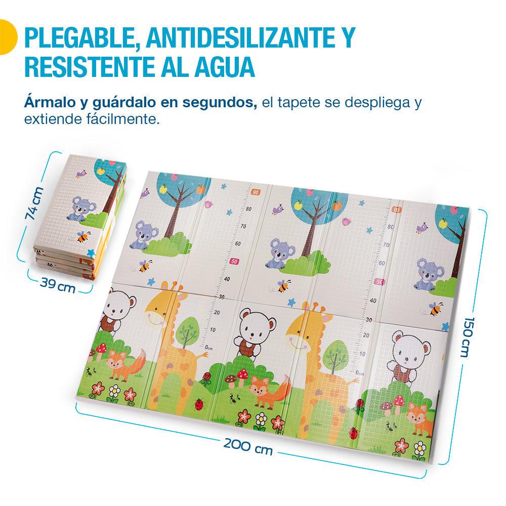 Tapete de Juego Plegable Doble Vista XL para Niño y Bebé 150x200 cm Shimy - Redlemon