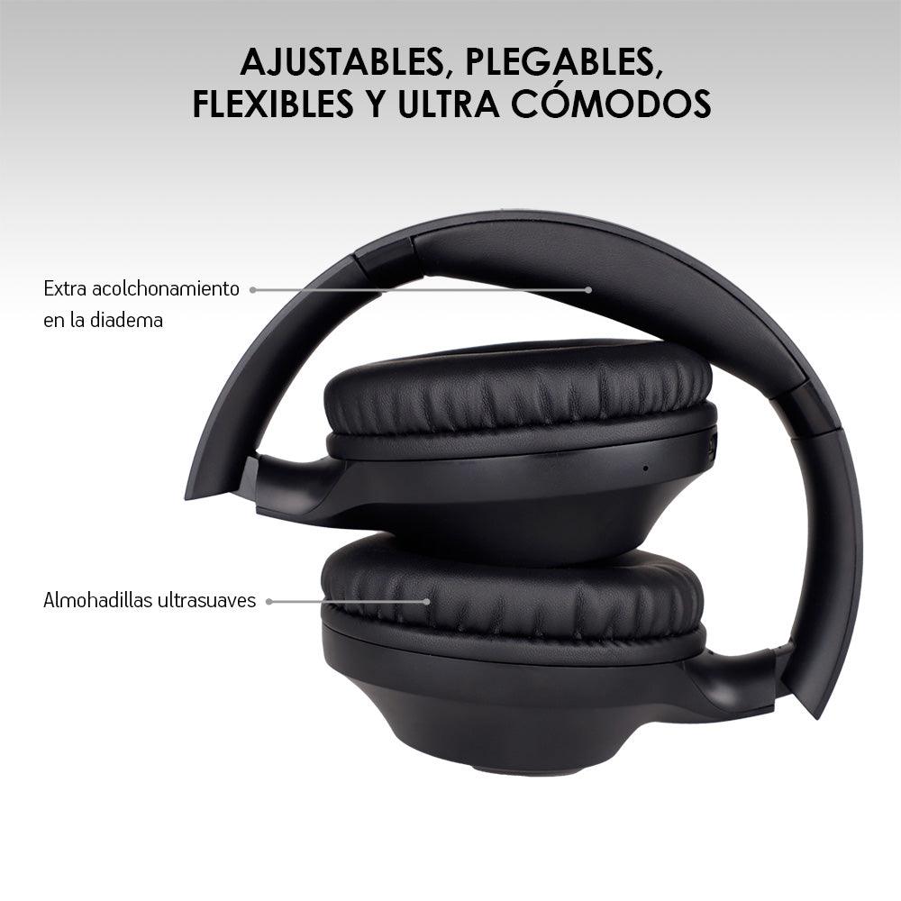 Audífonos Inalámbricos de Diadema Bluetooth con Micrófono Extraíble Akane - Redlemon