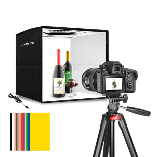Caja de Luz para Fotografía Profesional con Aro de Luz 40x40 cm - Redlemon