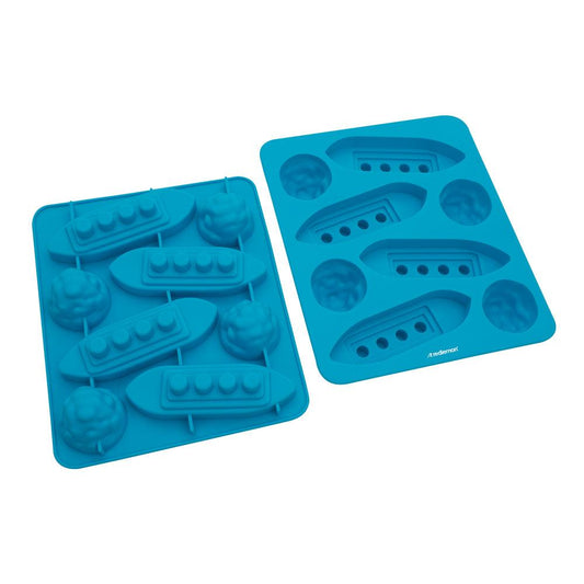 Moldes para Hielos de Silicón en Forma de Barco e Iceberg 2pz - Redlemon