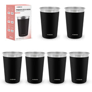 Set de 6 Vasos de Acero Inoxidable y Ecológicos (470 ml) Redlemon Technology México