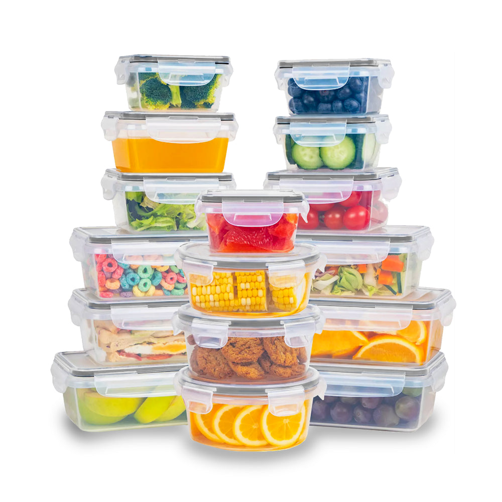 Contenedores para Alimentos Reutilizables de Plástico 16 Pz con Tapa Redlemon Technology México