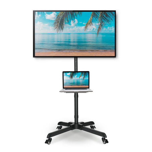 Soporte para TV Móvil con Ruedas (32” a 55" Pulg.) y Base para Laptop
