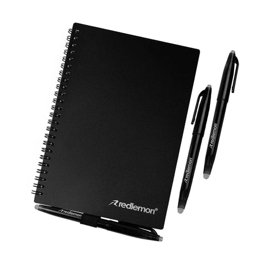 Libreta Inteligente Reutilizable de 50 hojas con 3 plumas Color negro Redlemon Technology México