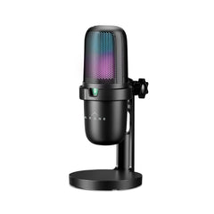 Micrófono Condensador Profesional USB con Filtro Antipop, LED y Base Akane