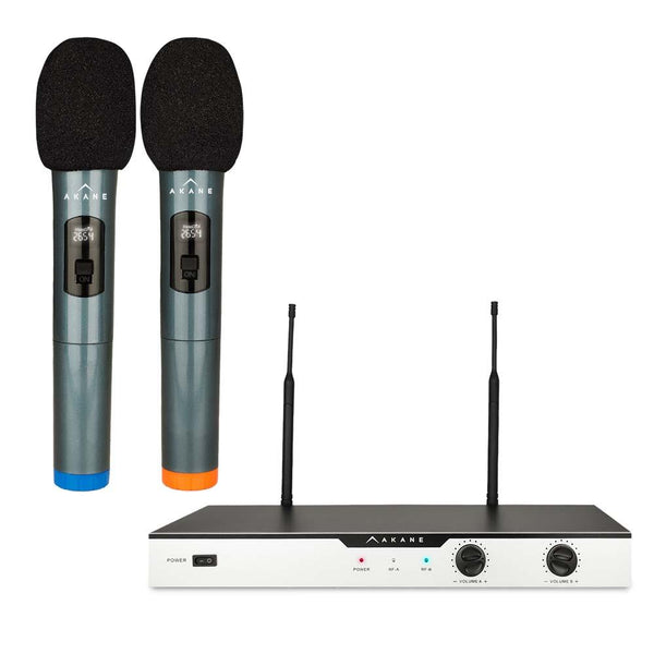 2 Micrófonos Inalámbricos con Receptor de Alta Frecuencia Karaoke Conferencias