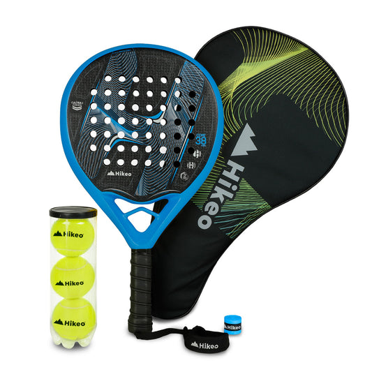 Pala de Pádel Premium con Funda, Pelotas y Grip, Raqueta para todos los Niveles